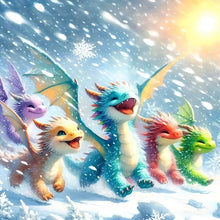 Load image into Gallery viewer, Diamond Painting - Full Round - Colorful dragon (30*30CM)