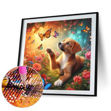 Load image into Gallery viewer, Diamond Painting - Full Round - Dog and Butterfly (30*30CM)