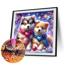 Load image into Gallery viewer, Diamond Painting - Full Round - Dog and dog (30*30CM)