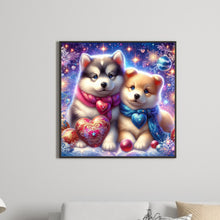 Load image into Gallery viewer, Diamond Painting - Full Round - Dog and dog (30*30CM)