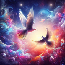 Load image into Gallery viewer, Diamond Painting - Full Round - Phantom Cloud White Pigeon (30*30CM)