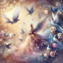 Load image into Gallery viewer, Diamond Painting - Full Round - Gorgeous white dove (30*30CM)