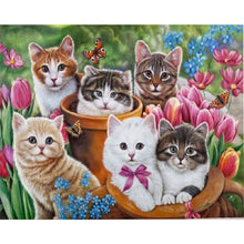 Load image into Gallery viewer, Diamond Painting - Full Square - litter of kittens (50*40CM)