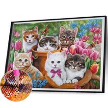 Load image into Gallery viewer, Diamond Painting - Full Square - litter of kittens (50*40CM)