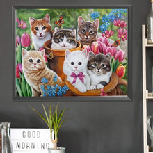 Load image into Gallery viewer, Diamond Painting - Full Square - litter of kittens (50*40CM)