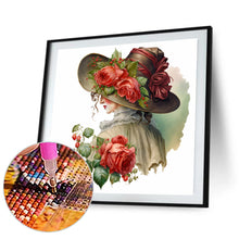 Load image into Gallery viewer, Diamond Painting - Full Round - French rose lady (30*30CM)