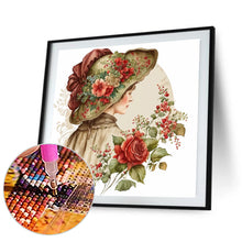 Load image into Gallery viewer, Diamond Painting - Full Round - French rose lady (30*30CM)