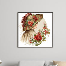 Load image into Gallery viewer, Diamond Painting - Full Round - French rose lady (30*30CM)