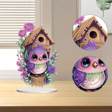 Load image into Gallery viewer, Resin Cute Bird Special Shaped Desktop Diamond Art Kit Desktop Decor (Bird)
