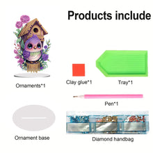 Load image into Gallery viewer, Resin Cute Bird Special Shaped Desktop Diamond Art Kit Desktop Decor (Bird)