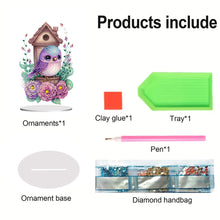 Load image into Gallery viewer, Resin Cute Bird Special Shaped Desktop Diamond Art Kit Desktop Decor (Bird)