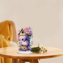 Load image into Gallery viewer, Resin Cute Bird Special Shaped Desktop Diamond Art Kit Desktop Decor (Bird)