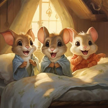 Load image into Gallery viewer, Diamond Painting - Full Round - three mice (30*30CM)