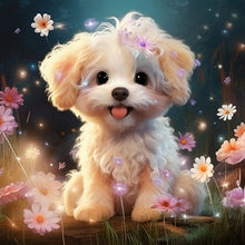 Load image into Gallery viewer, Diamond Painting - Full Round - Flower puppy (30*30CM)