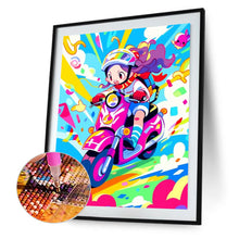 Load image into Gallery viewer, Diamond Painting - Full Round - motorcycle girl (40*50CM)