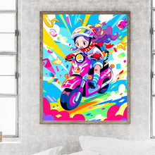 Load image into Gallery viewer, Diamond Painting - Full Round - motorcycle girl (40*50CM)