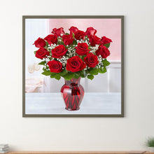 Load image into Gallery viewer, Diamond Painting - Full Round - royal red rose (50*50CM)