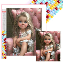 Load image into Gallery viewer, Diamond Painting - Full Square - girl on sofa (40*50CM)