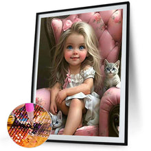Load image into Gallery viewer, Diamond Painting - Full Square - girl on sofa (40*50CM)