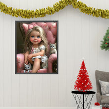Load image into Gallery viewer, Diamond Painting - Full Square - girl on sofa (40*50CM)