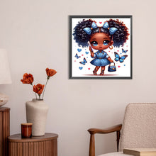 Load image into Gallery viewer, Diamond Painting - Full Round - blue butterfly girl (30*30CM)