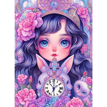 Load image into Gallery viewer, Diamond Painting - Full Round - girl and bunny (40*55CM)