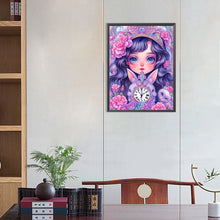 Load image into Gallery viewer, Diamond Painting - Full Round - girl and bunny (40*55CM)