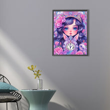 Load image into Gallery viewer, Diamond Painting - Full Round - girl and bunny (40*55CM)