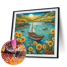 Load image into Gallery viewer, Diamond Painting - Full Round - Sunflowers and boats (30*30CM)