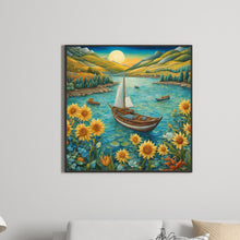 Load image into Gallery viewer, Diamond Painting - Full Round - Sunflowers and boats (30*30CM)