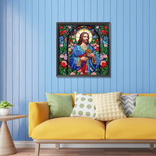 Load image into Gallery viewer, Diamond Painting - Partial Special Shaped - glass art jesus (30*30CM)