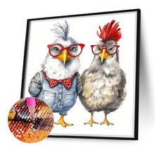 Load image into Gallery viewer, Diamond Painting - Full Round - funny chicken (40*40CM)