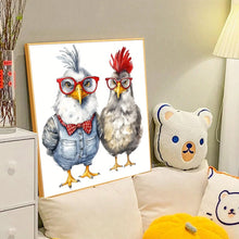 Load image into Gallery viewer, Diamond Painting - Full Round - funny chicken (40*40CM)