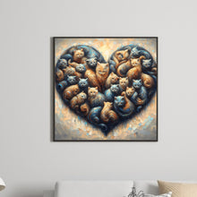 Load image into Gallery viewer, Diamond Painting - Full Round - loving cat (35*35CM)