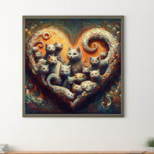 Load image into Gallery viewer, Diamond Painting - Full Round - loving cat (35*35CM)