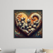 Load image into Gallery viewer, Diamond Painting - Full Round - loving cat (35*35CM)