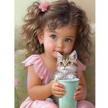 Load image into Gallery viewer, Diamond Painting - Full Round - little girl (30*40CM)