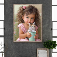 Load image into Gallery viewer, Diamond Painting - Full Round - little girl (30*40CM)