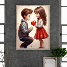 Load image into Gallery viewer, Diamond Painting - Full Round - valentine's day kids (30*40CM)