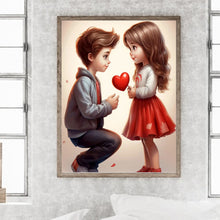 Load image into Gallery viewer, Diamond Painting - Full Round - valentine's day kids (30*40CM)
