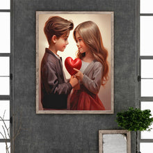 Load image into Gallery viewer, Diamond Painting - Full Round - valentine's day kids (30*40CM)