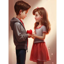 Load image into Gallery viewer, Diamond Painting - Full Round - valentine's day kids (30*40CM)