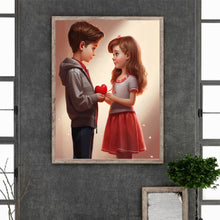 Load image into Gallery viewer, Diamond Painting - Full Round - valentine's day kids (30*40CM)