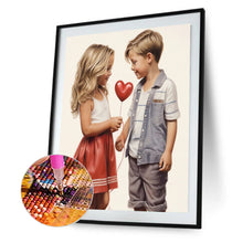 Load image into Gallery viewer, Diamond Painting - Full Round - valentine's day kids (30*40CM)