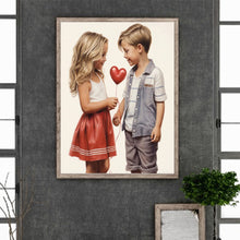 Load image into Gallery viewer, Diamond Painting - Full Round - valentine's day kids (30*40CM)