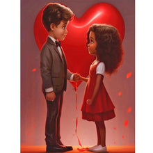Load image into Gallery viewer, Diamond Painting - Full Round - valentine's day kids (30*40CM)