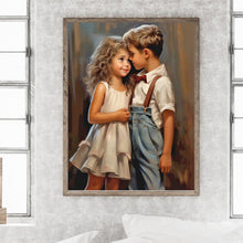 Load image into Gallery viewer, Diamond Painting - Full Round - valentine's day kids (30*40CM)