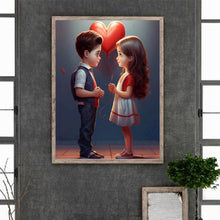 Load image into Gallery viewer, Diamond Painting - Full Round - valentine's day kids (30*40CM)