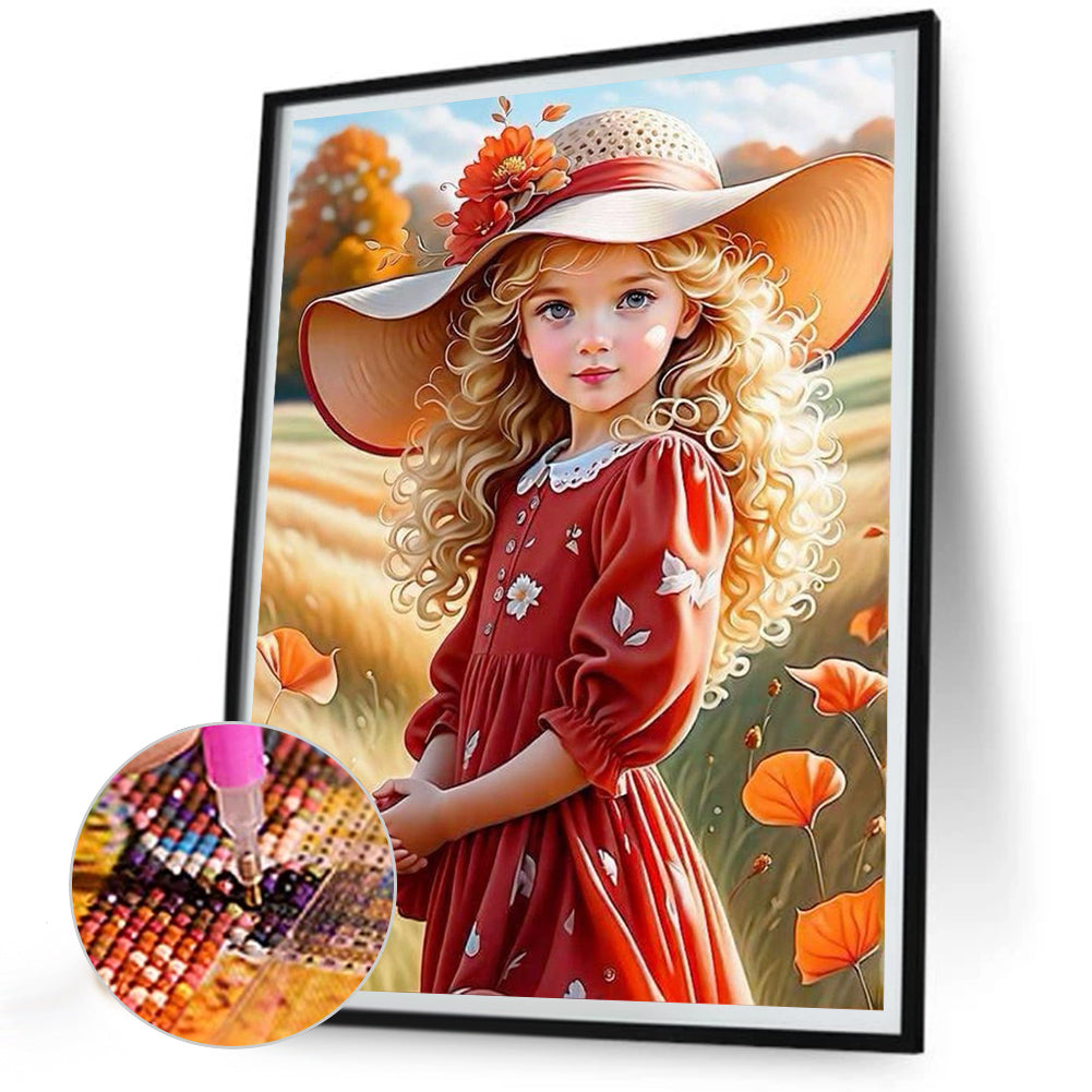Diamond Painting - Full Round - big eyed little girl (30*40CM)