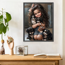 Load image into Gallery viewer, Diamond Painting - Full Round - big eyed little girl (30*40CM)